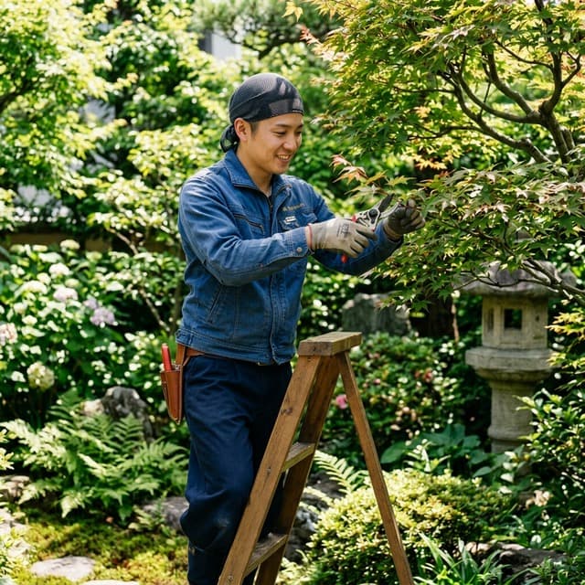 剪定作業の様子