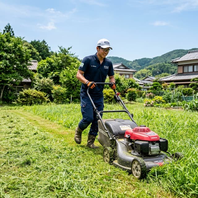 草刈り作業の様子